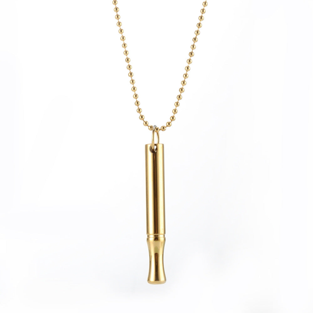 Meditation Breathing Decompression Small Waist Round Tube Necklaces