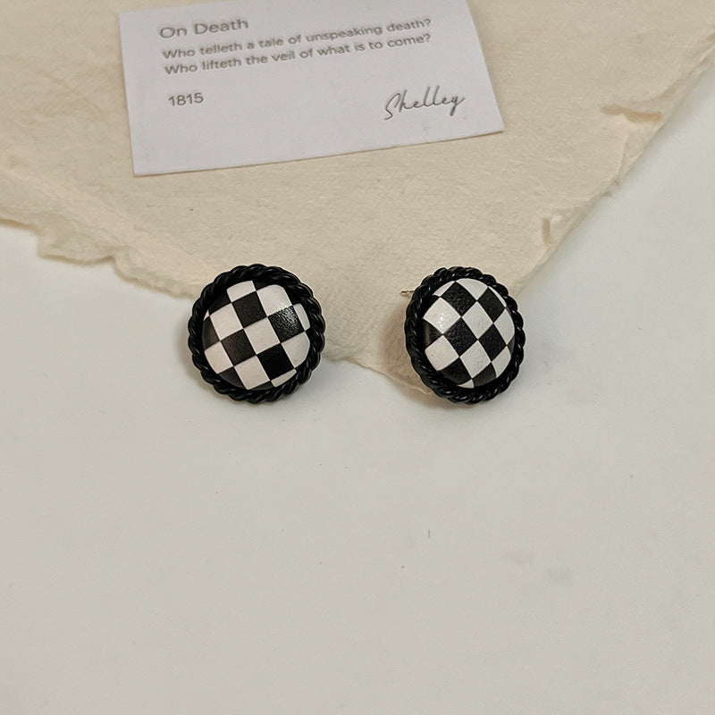Retro Circle Zebra Print Leopard Elegant Earrings