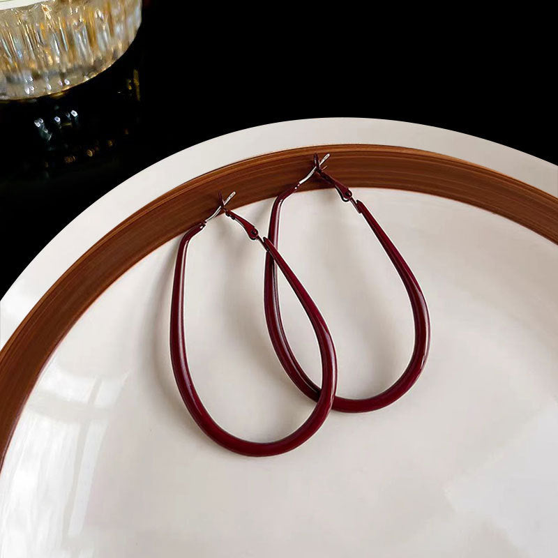 Sense Exaggerated Sier Pin Ear Female Rings