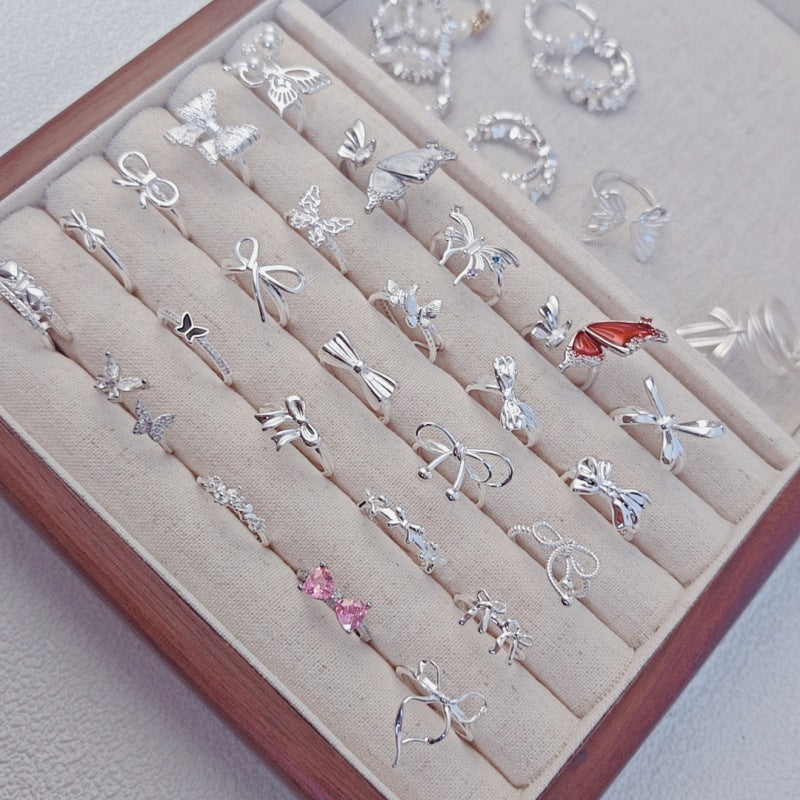 Women's Sterling Sier Style Niche High-grade Light Rings