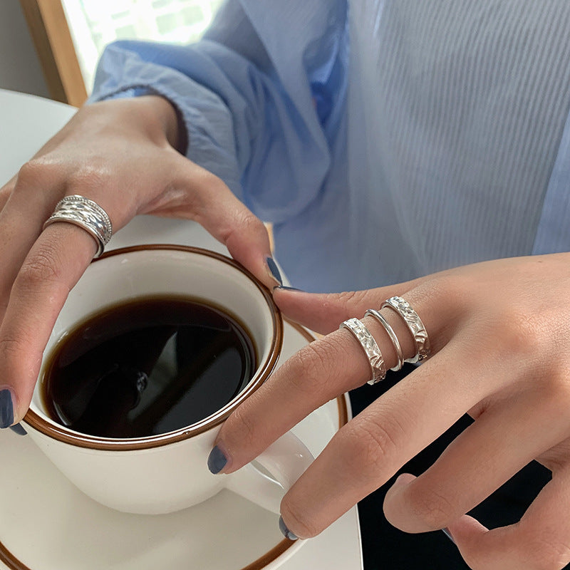 Korean Style Sterling Sier Index Finger Rings