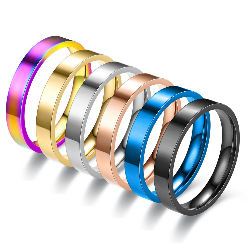 Stylish Glossy Light Plate Fine Couple Rings