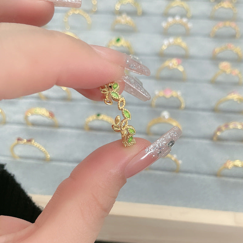 Flower Fashion Personalized Opening Adjustable Index Finger Rings