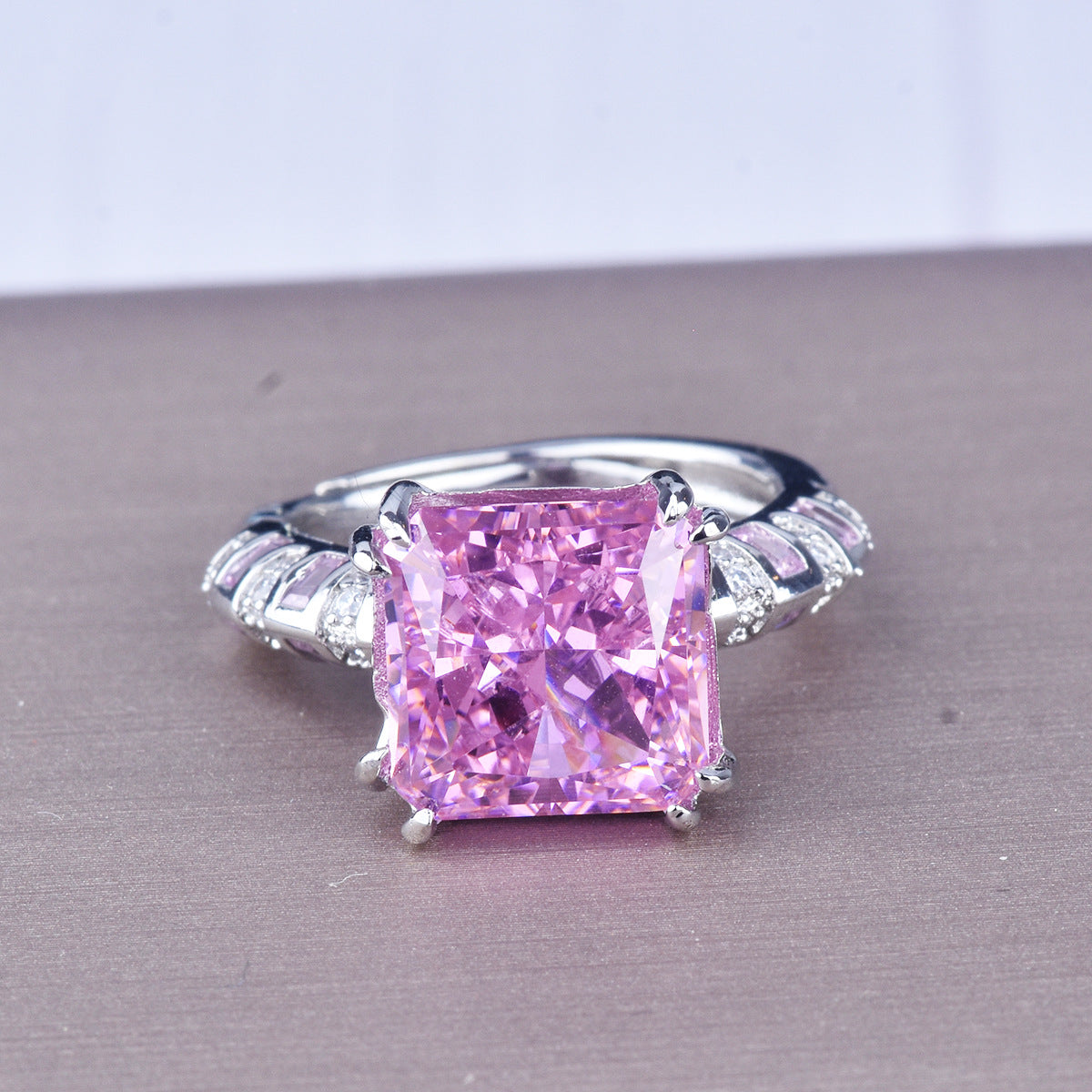 Women's Cut Inlaid High Carbon Diamond Aquamarine Rings