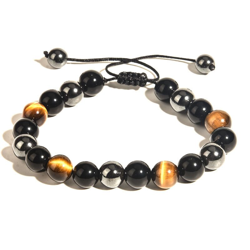 Men's Tigereye Haematite Imitation Obsidian Ornament Bracelets