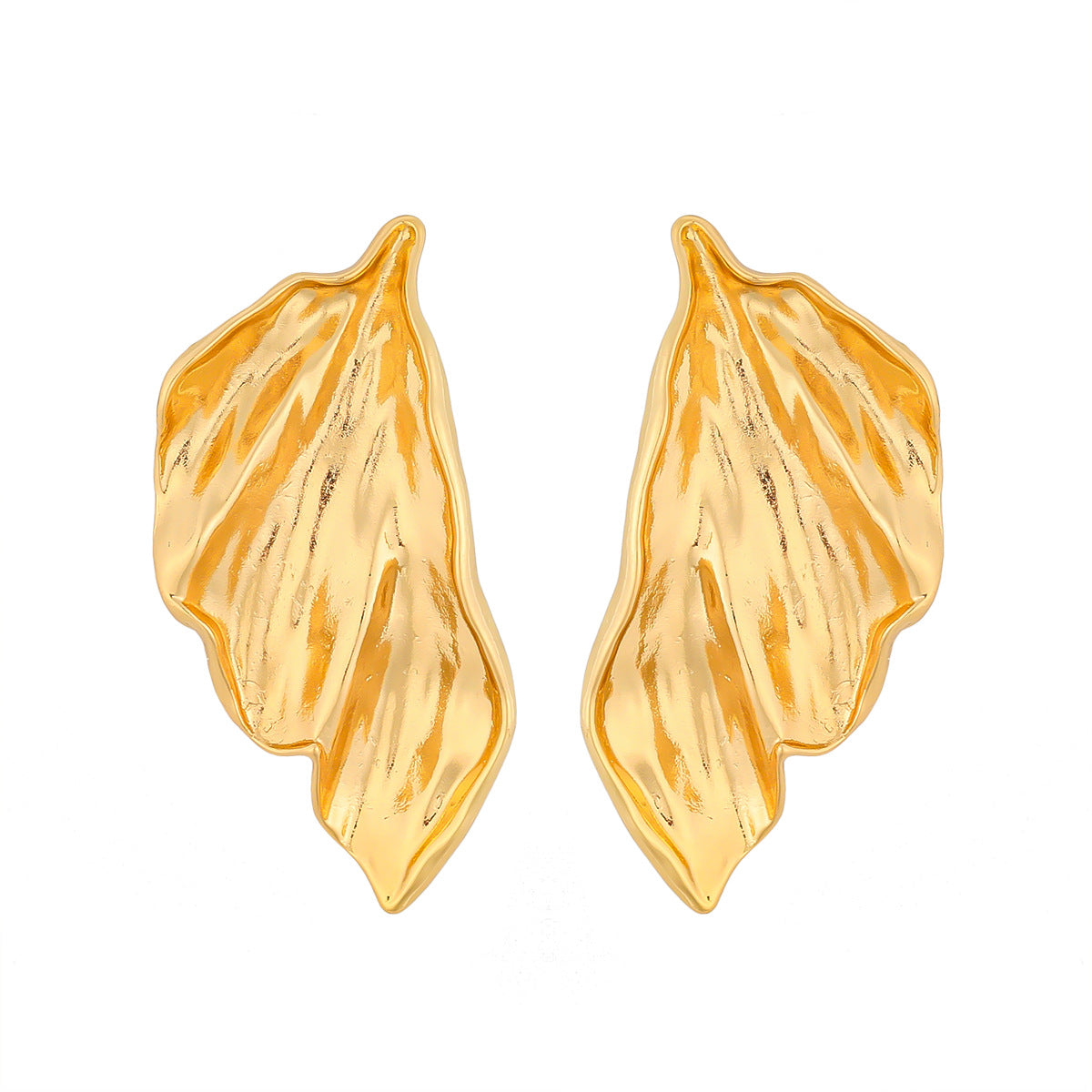Women's Autumn Leaves Irregular Metal Electroplated For Earrings