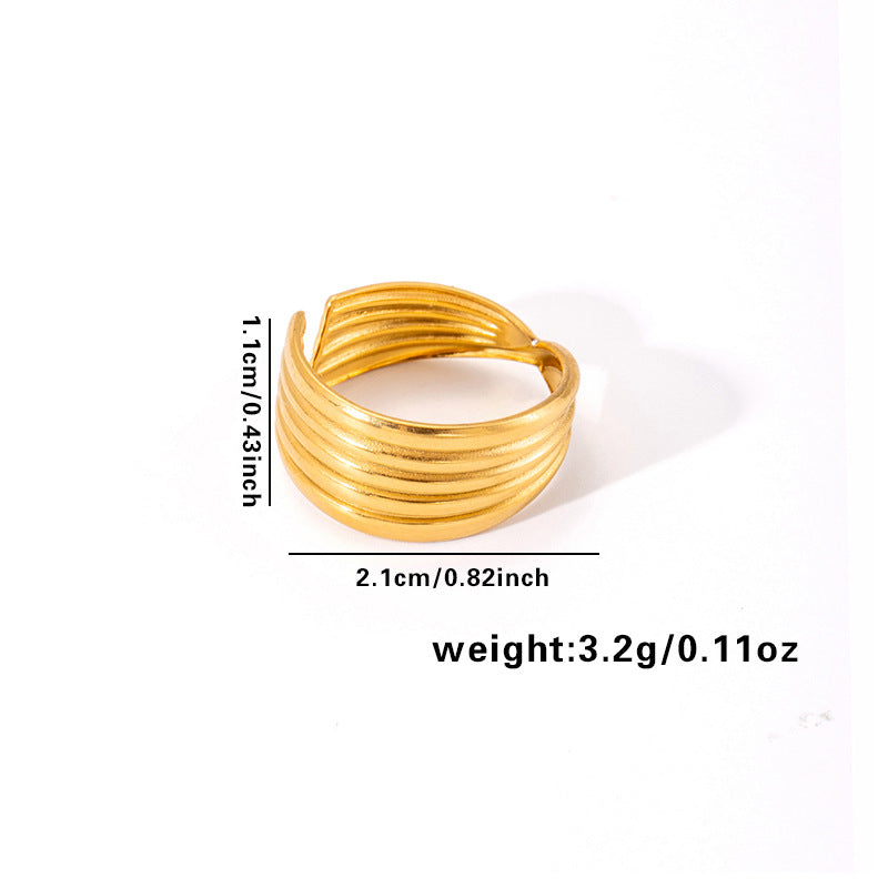 Fashion Rhinestone Zircon Open End Circle Rings