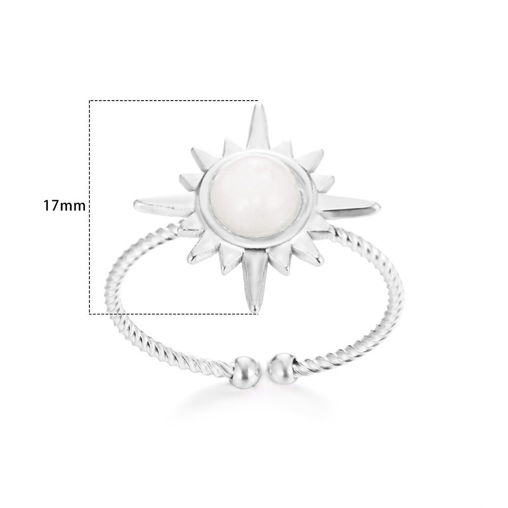 Women's Glamorous Sunflower Super Flash Open Rings