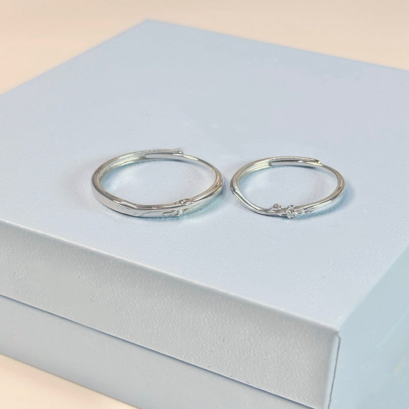 Lovesickness Lilac Couple Sterling Sier Pair Design Opening Birthday Rings