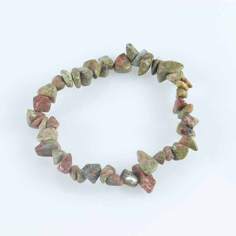 Natural Colorful Gravel Irregular Hand-woven Stretch Bracelets