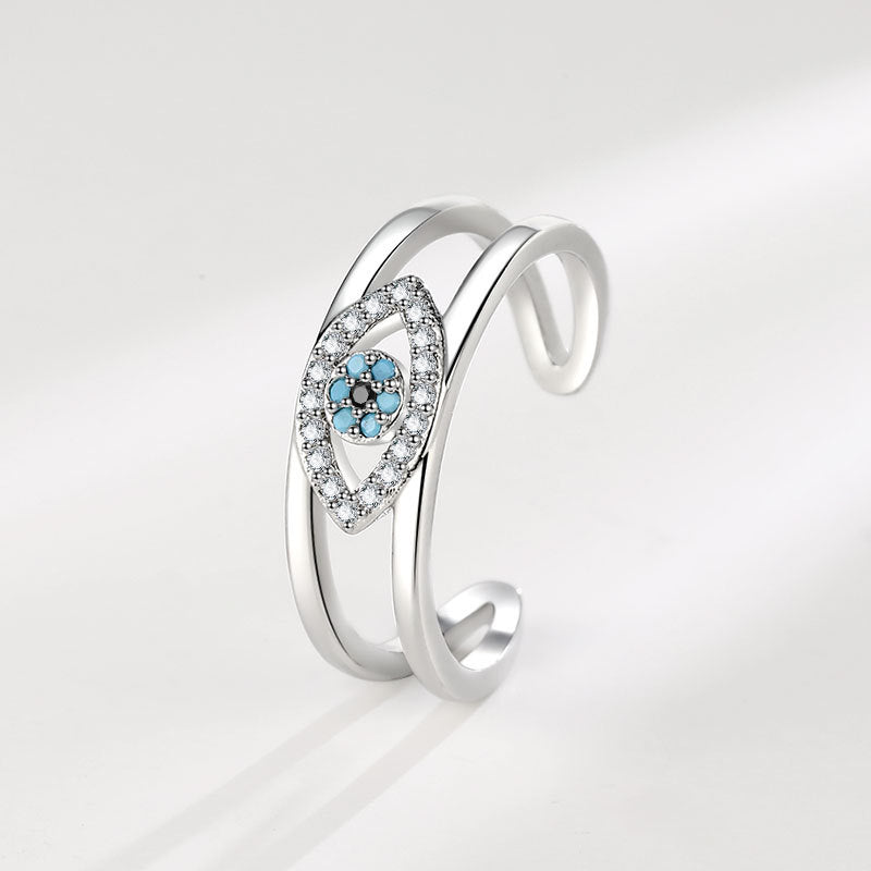 Special Interest Light Luxury Blue Eyes Rings