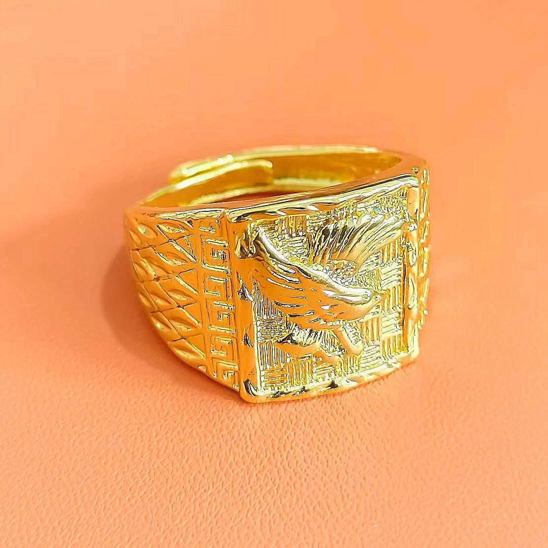 Men's Shop Style Pure Copper Gold-plated Stylish Rings