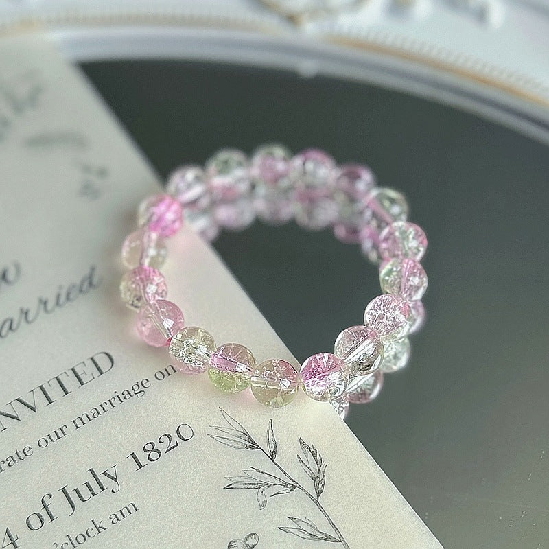 Purple Crystal Female Pliable Temperament Rosary Decompression Hand Bracelets