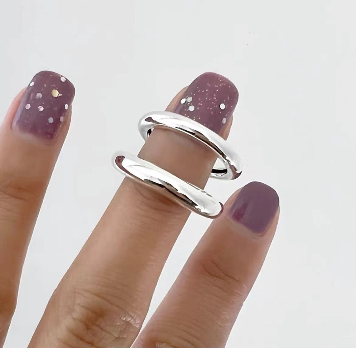 Retro Fashion Elegance Personality Sier Opening Rings
