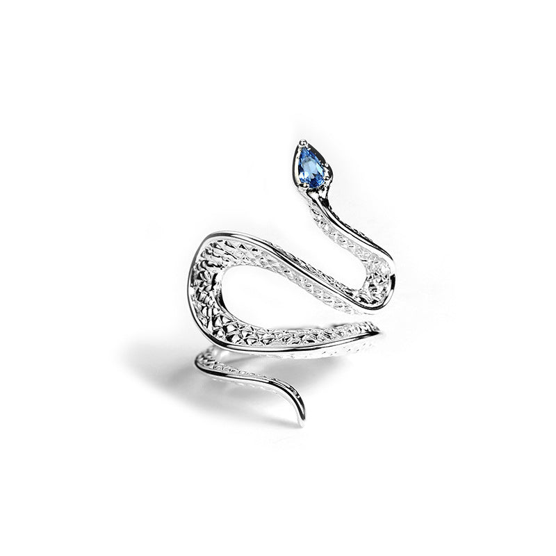Snake Fashion Simple Design Temperament Topaz Rings