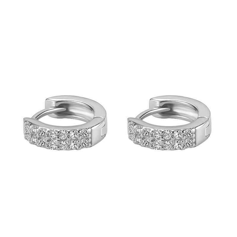 Women's Small Ear Sterling Sier Twist Temperament Clip Earrings