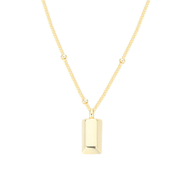 Women's Gold Bar High-grade Niche Design Light Luxury Brick Temperament Necklaces