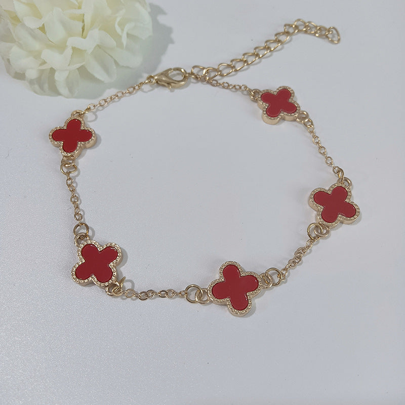 Fashion Simple Lucky Four-leaf Clover Personality Bracelets