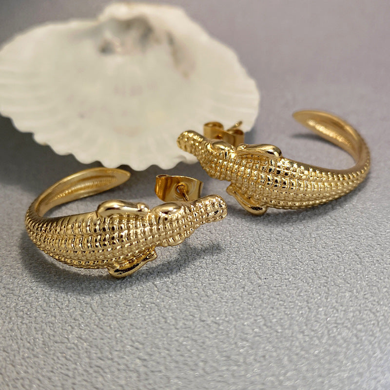 Women's & Men's Vintage Crocodile Metal Alloy Creative Earrings