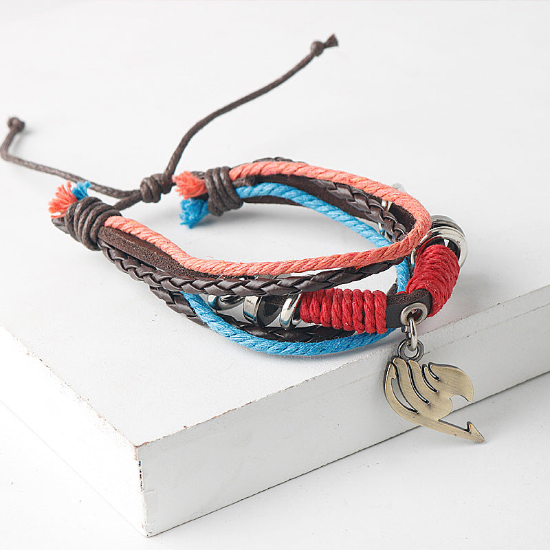 One Piece Death Note Logo Leather Bracelets