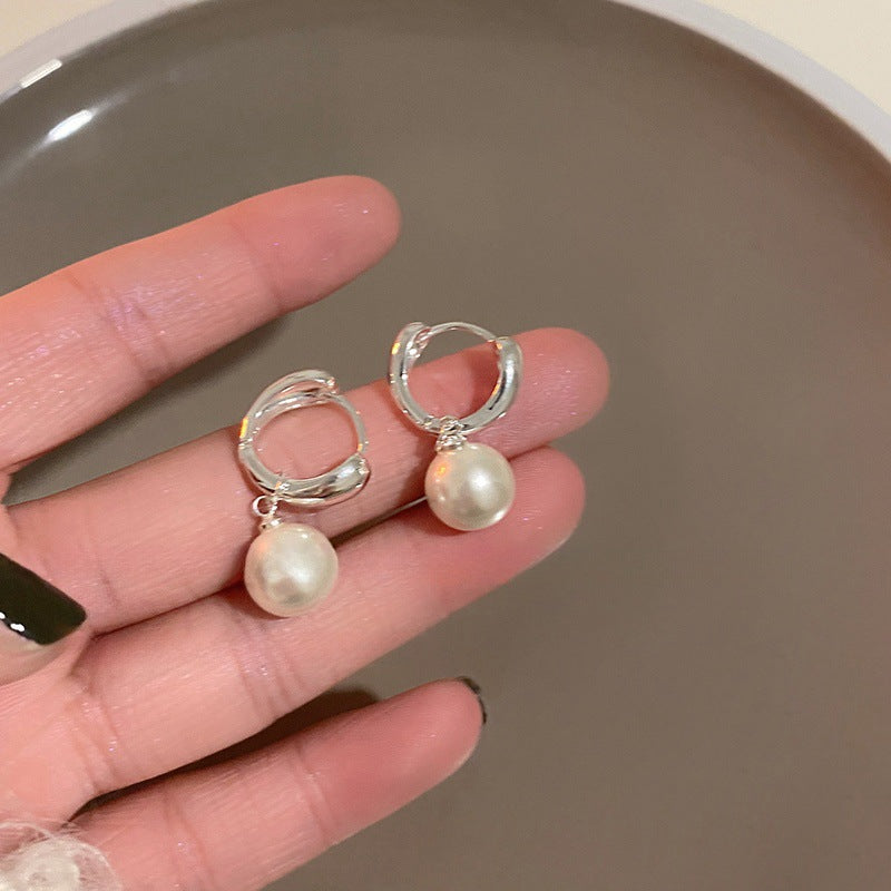Women's Style High-grade Pearl For Sterling Sier Earrings