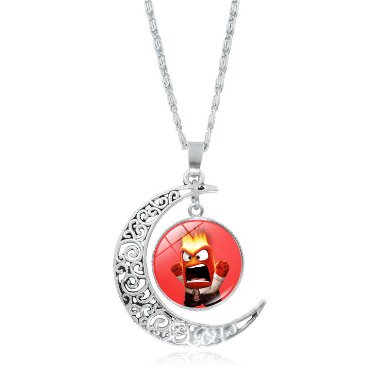 Brain Secret Team Time Gem Cabochon Necklaces