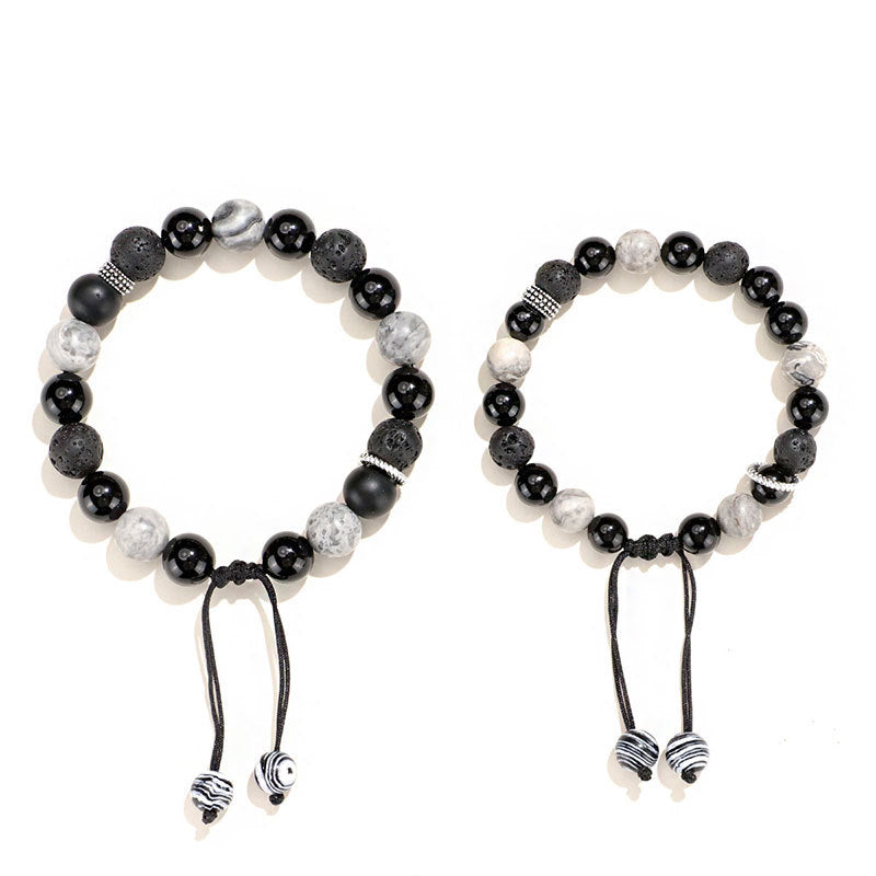 Men's Agate Map Stone Niche High Sense Bracelets