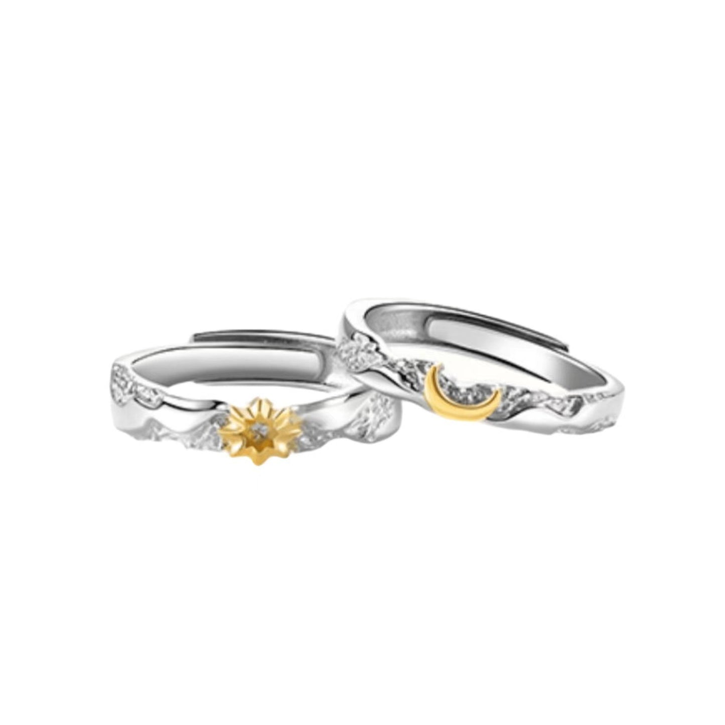 Women's & Men's Moon Couple Pair Of Affordable Luxury Fashion Rings