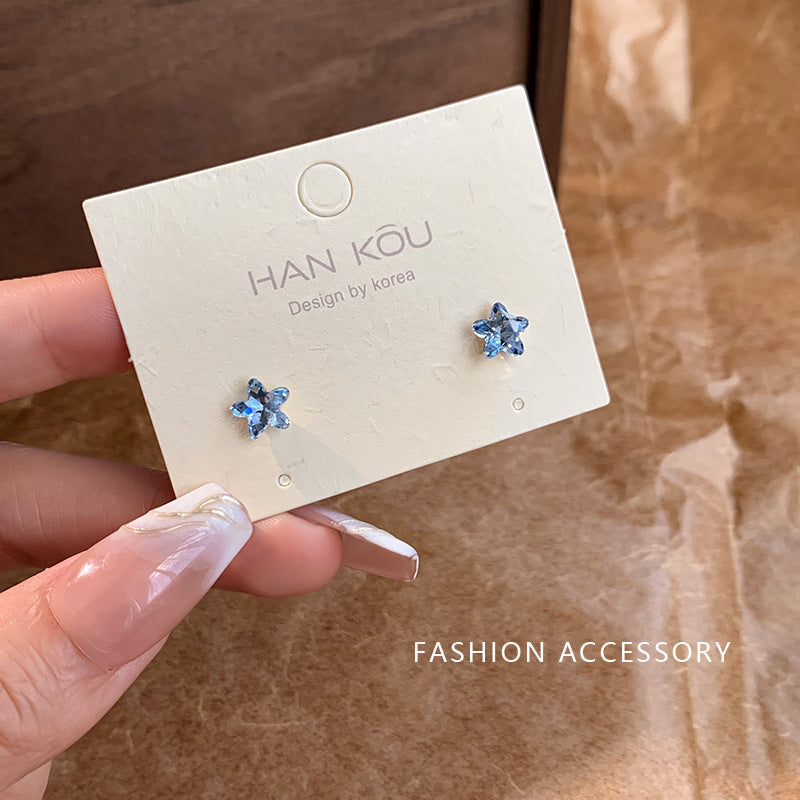Star Zircon Female Temperament Small Personalized Niche Earrings