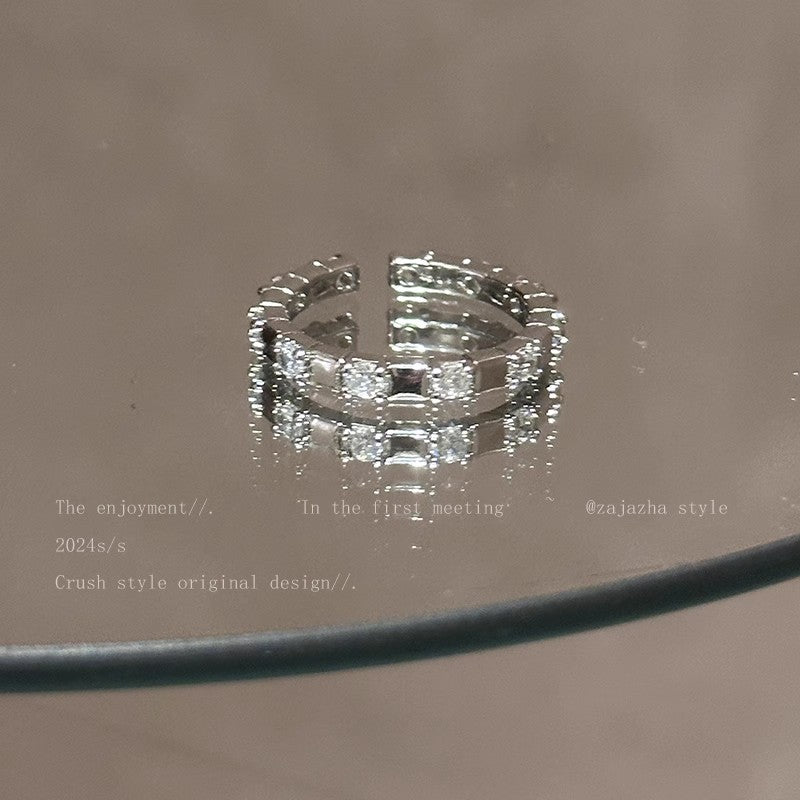 Opening Adjustable Female Cold Wind Design Rings