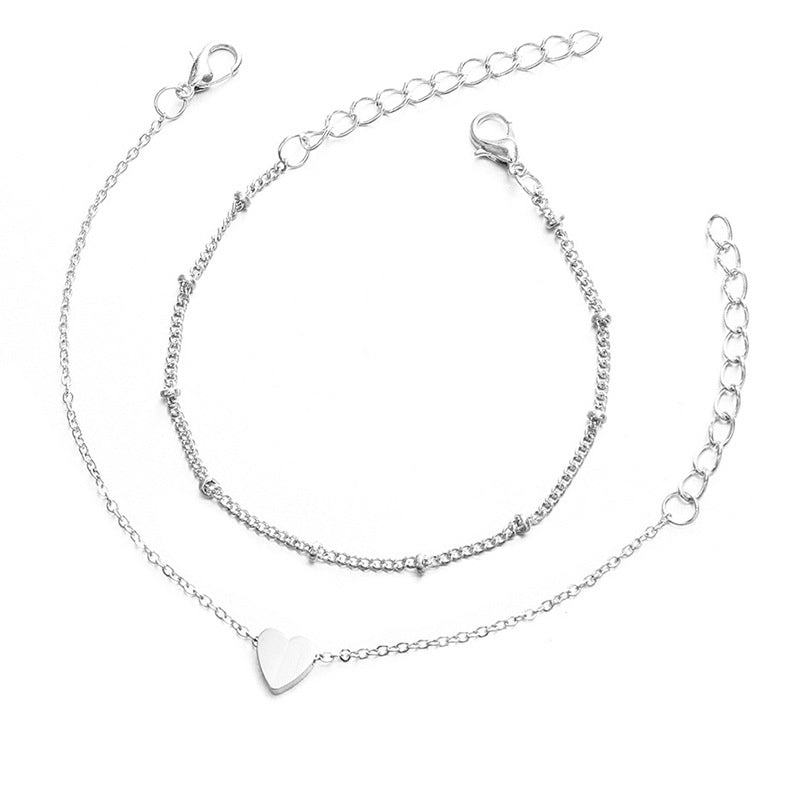 Women's Bohemian Style Popular Alloy Peach Heart Bracelets
