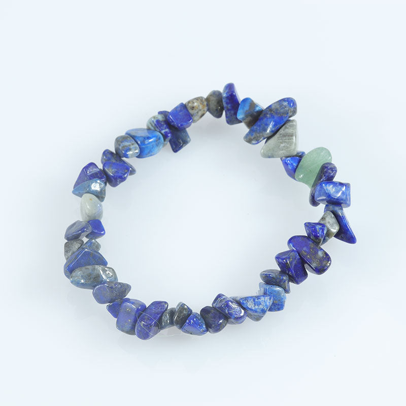 Natural Colorful Gravel Irregular Hand-woven Stretch Bracelets
