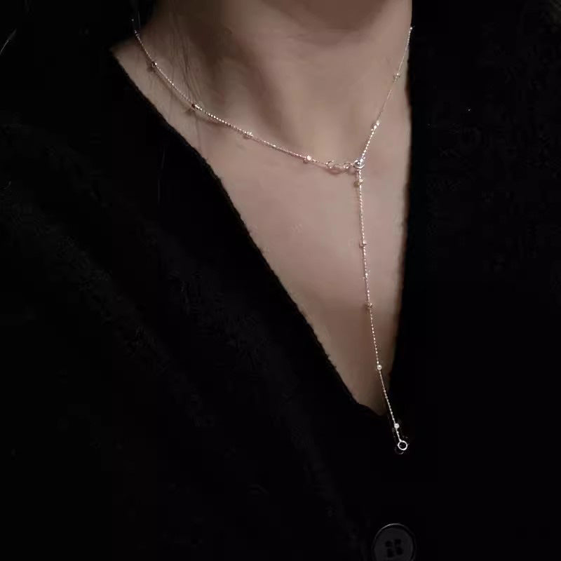 Women's Italian Super Flash Square Fashionable Minimalist Solid Necklaces