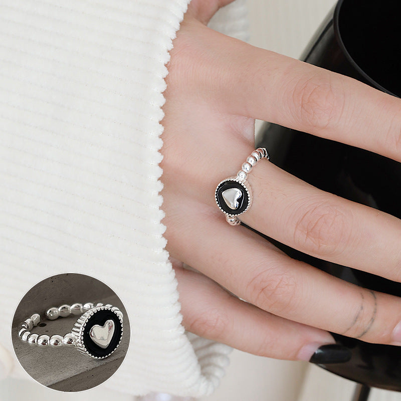 Women's Sugar Retro Fashion Geometry Pattern V-shaped Open Hip Hop Rings