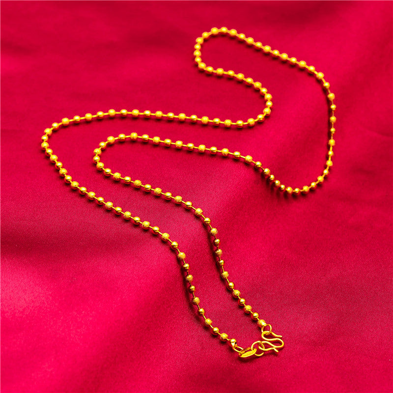 Women's Vietnam Placer Gold Live Broadcast Lengthening Chain Twist Necklaces