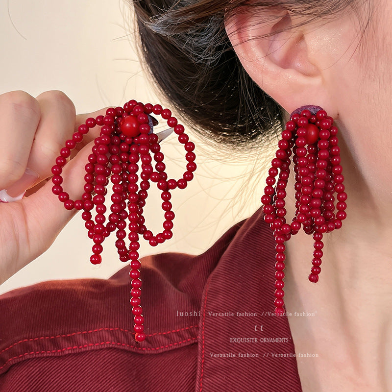 Women's Retro Love Cherry Wine High Sense Rings