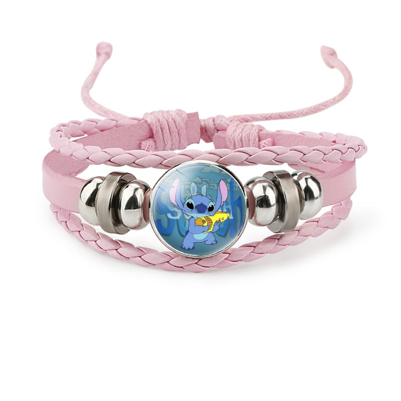 Star Stitch Time Stone Pink Cattle Bracelets