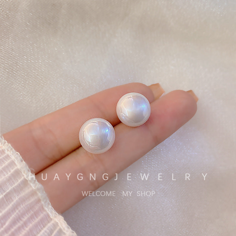 Women's Sier Needle Korean Style French Petite Retro Graceful Imitation Earrings
