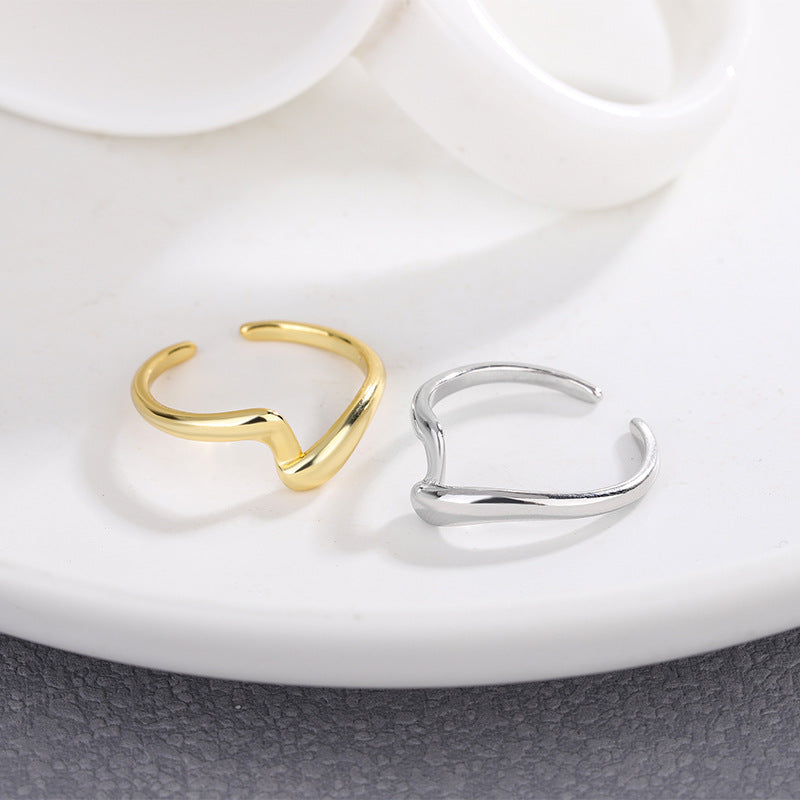 Fashion Twisted Wave Personalized Opening Creative Trendy Hip Rings
