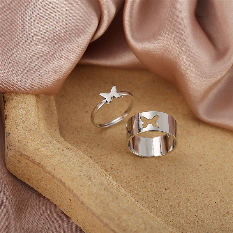 Ornament Hip Hop Gold Suit Star Moon Rings