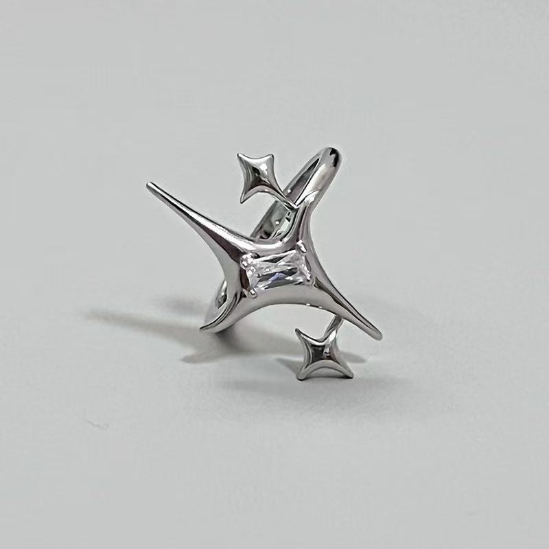 Design High-grade Cold Style Asterism Open Female Rings