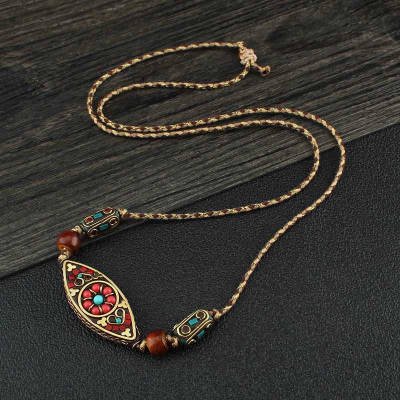 Style Nepal Buddha Eye Hand Rubbing Necklaces