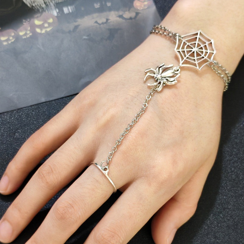 Personality Dark Punk Retro Diamonds Spider Bracelets