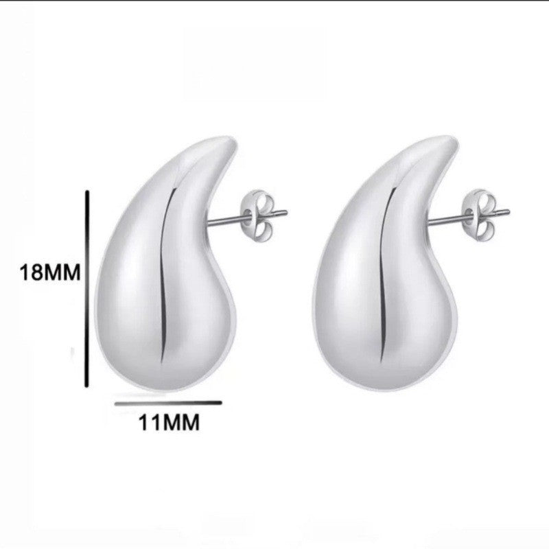 Water Drop Glossy Hollow Advanced Design Earrings