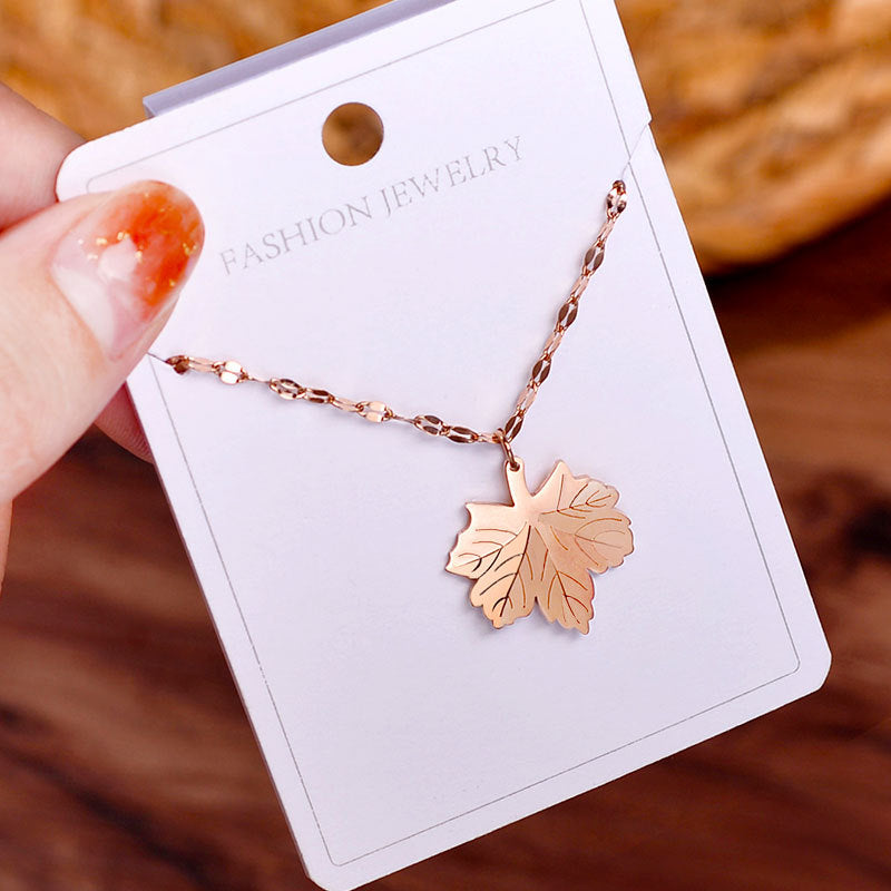 Shaped Korean Simple No Color Fading Clavicle Necklaces