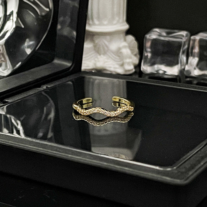 Court Style Lace Elegant Open Female Rings