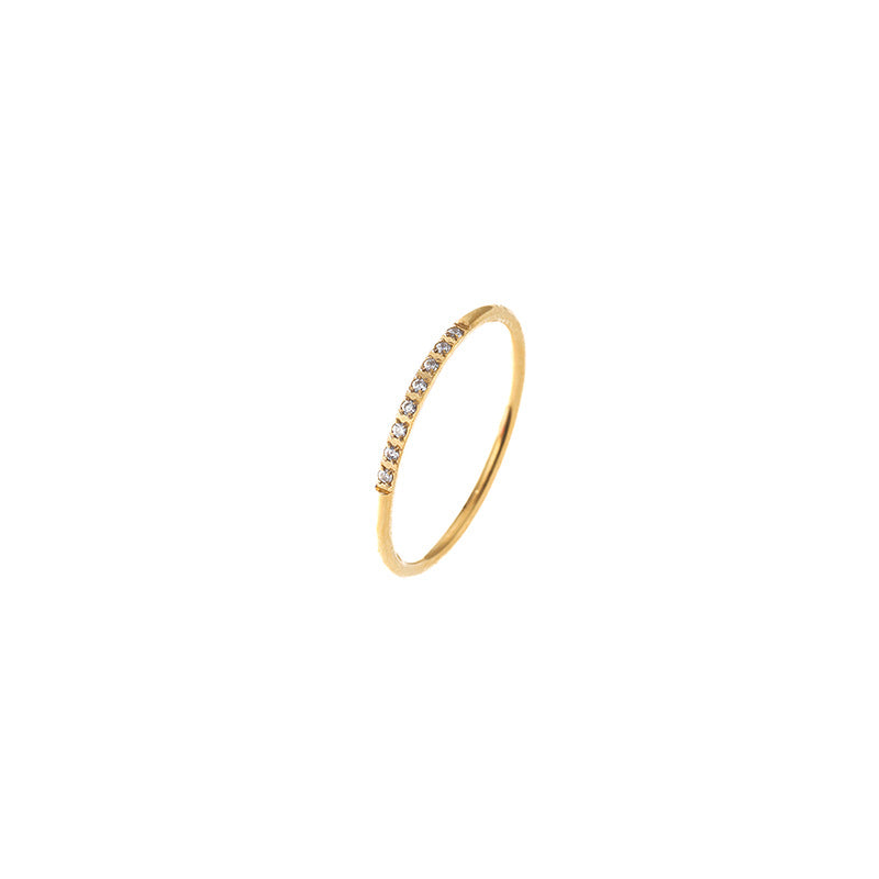Diamond Female Light Luxury Minority High Sense Twin Rings