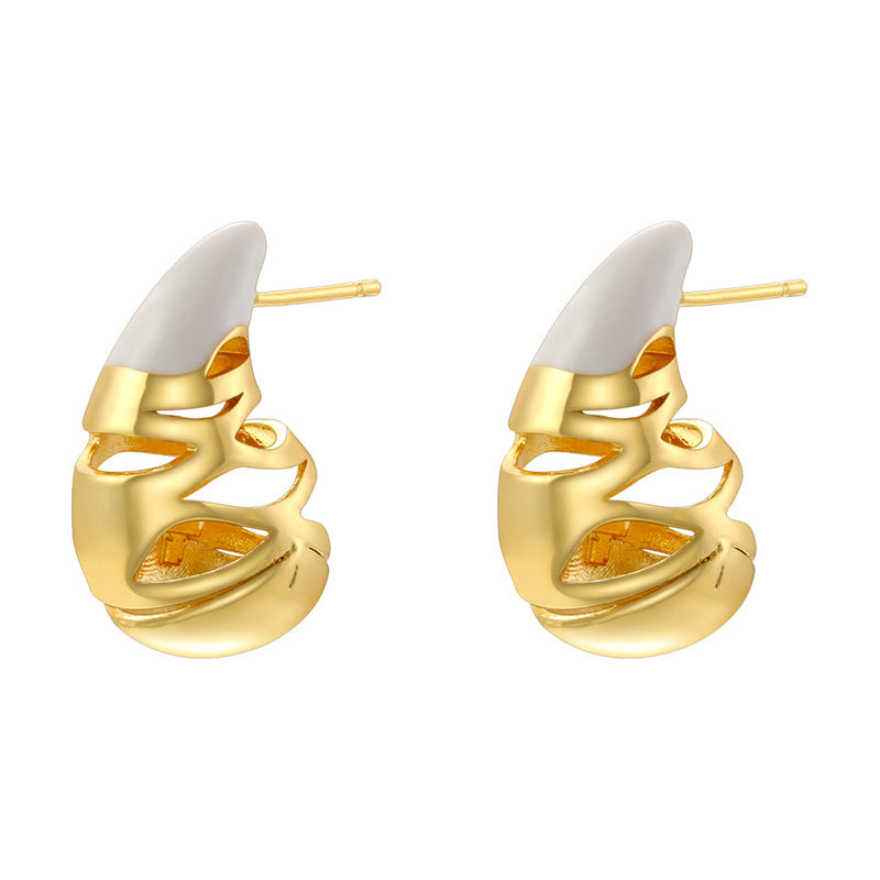 Colorful Oil Water Drop-shaped Minimalist Layered Earrings