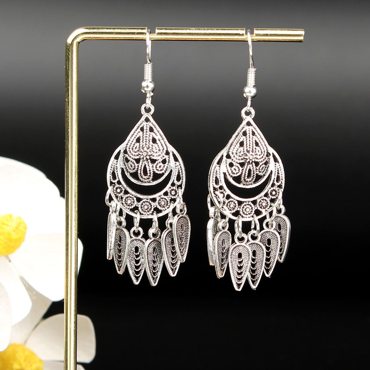 Chinese Style Retro National Miao Sier Earrings
