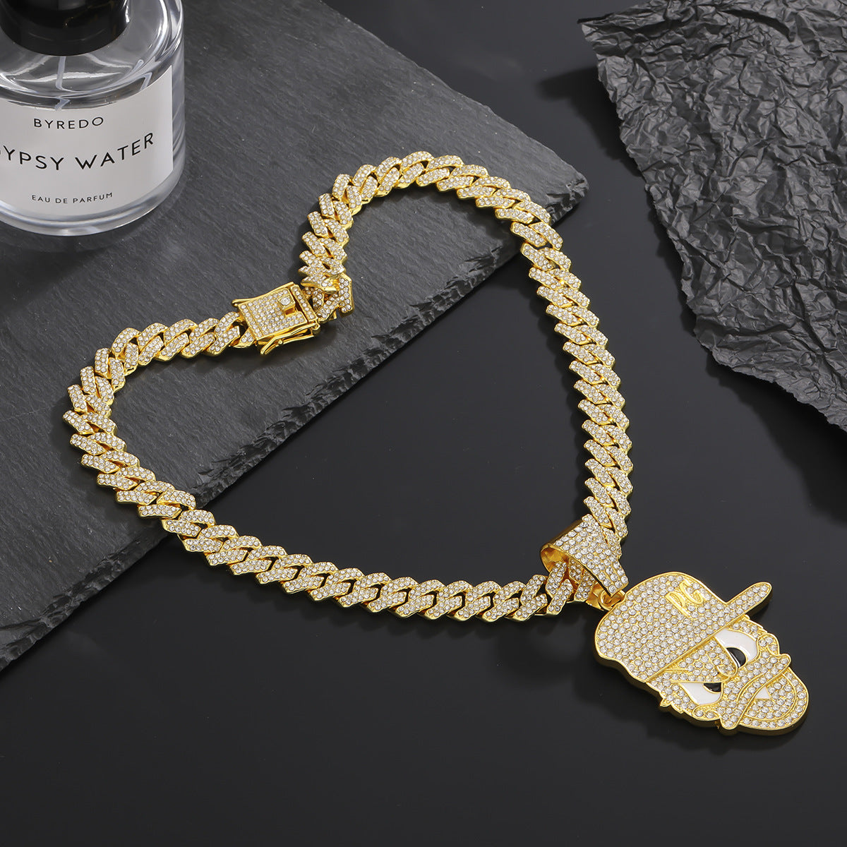 Style Full Diamond Baseball Cartoon Character Street Trend Necklaces